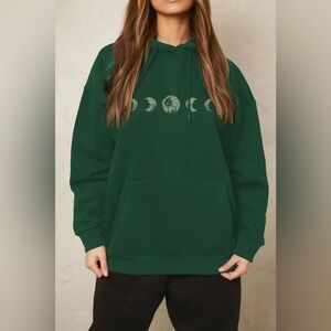 Simply Love Dropped Shoulder Lunar Phase Graphic Hoodie
